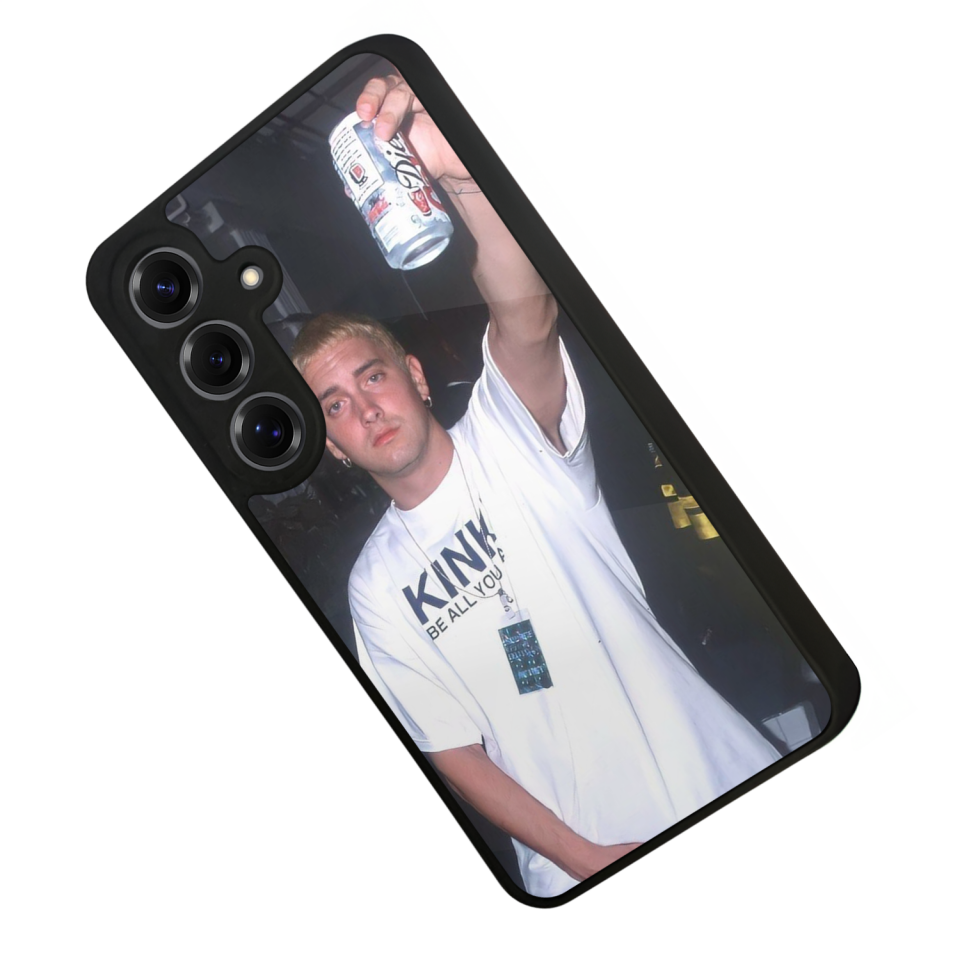 Samsung Galaxy S25 Uyumlu Eminem Tasarımlı Glossy Premium Kılıf