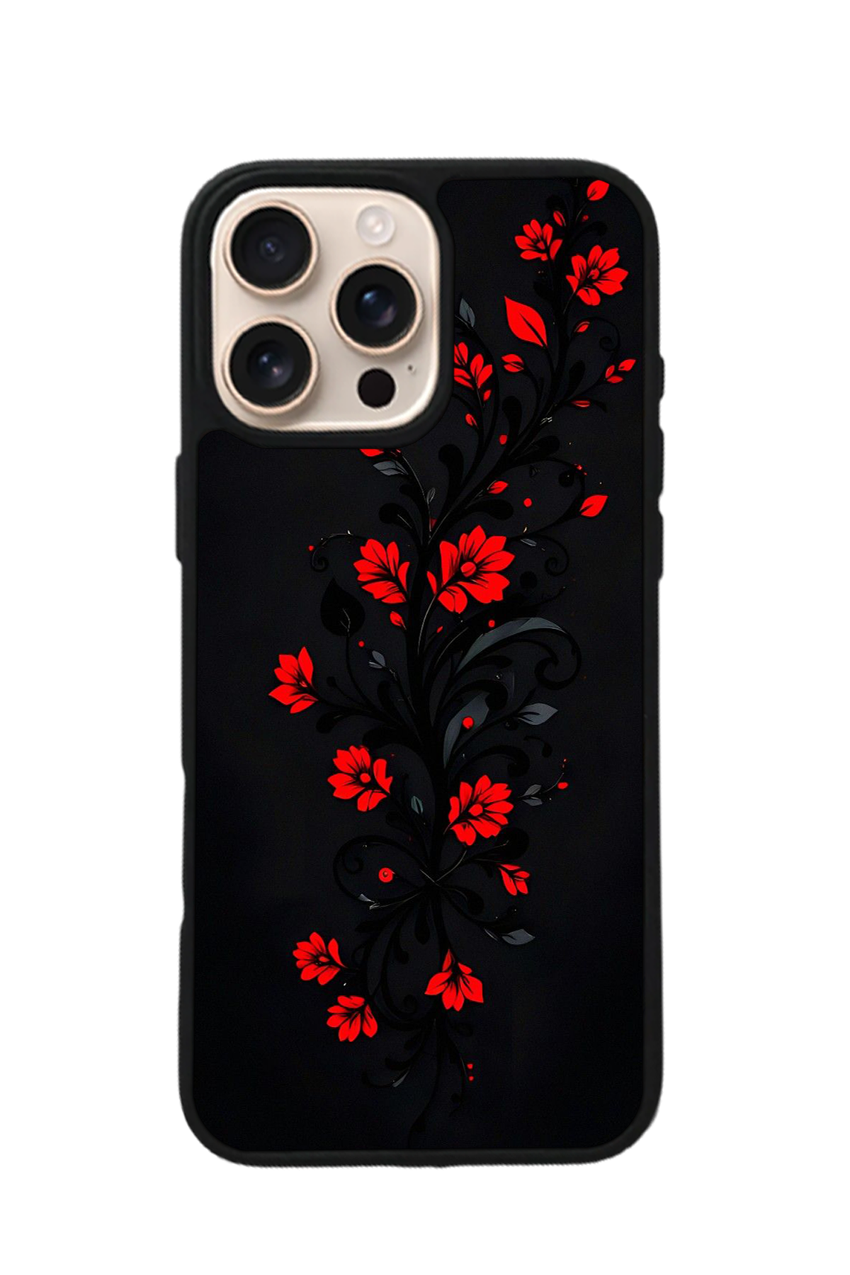 iPhone 15 Pro Max Uyumlu Floral Tasarımlı Glossy Premium Kılıf