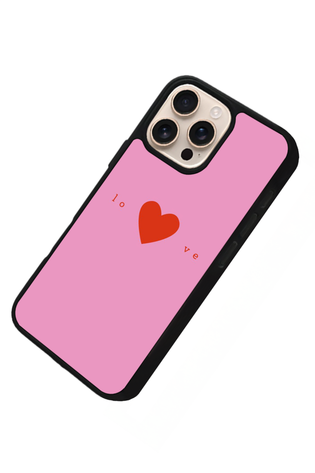iPhone 14 Pro Max Uyumlu Kalp Love Tasarımlı Glossy Premium Kılıf