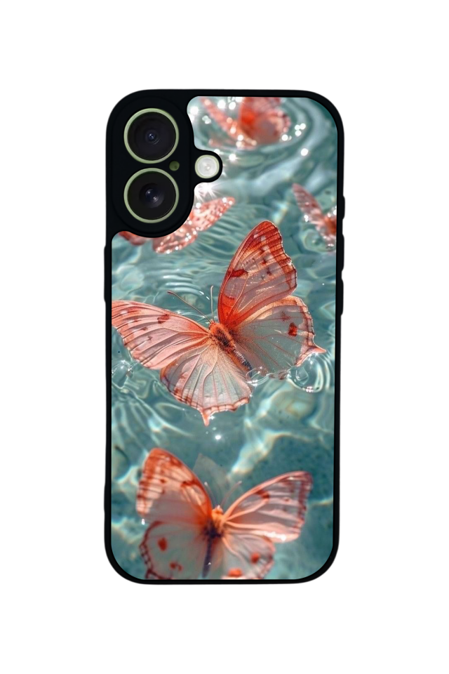 iPhone 17 Uyumlu Kelebek Tasarımlı Glossy Premium Kılıf