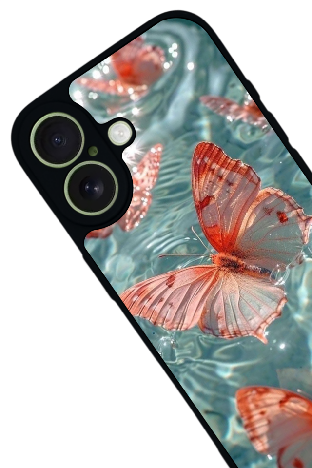 iPhone 17 Uyumlu Kelebek Tasarımlı Glossy Premium Kılıf