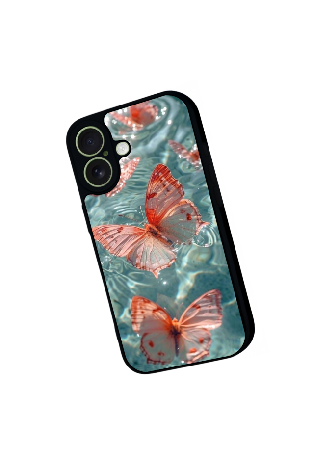 iPhone 17 Uyumlu Kelebek Tasarımlı Glossy Premium Kılıf