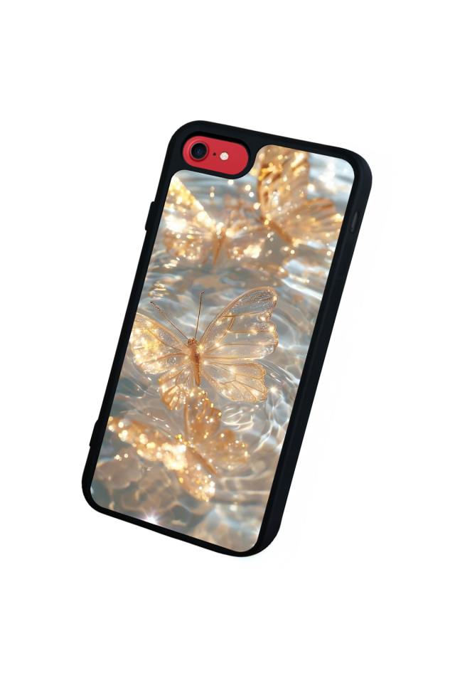 iPhone 7 Uyumlu Kelebek Tasarımlı Glossy Premium Kılıf