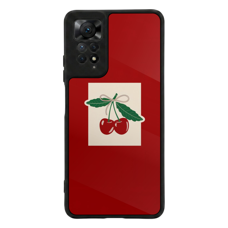 Xiaomi Redmi Note 12 Pro Uyumlu Kiraz Tasarımlı Glossy Premium Kılıf