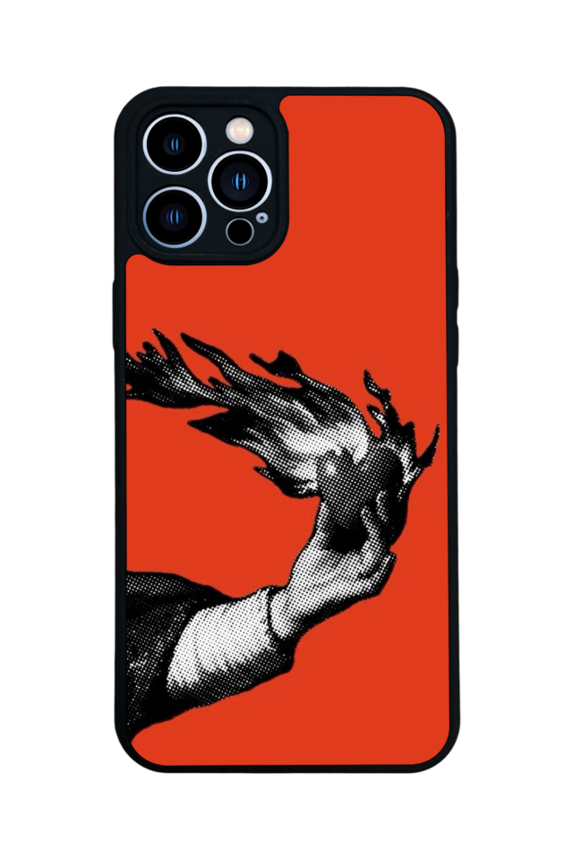 iPhone 13 Pro Max Uyumlu Kirmizi Tasarımlı Glossy Premium Kılıf