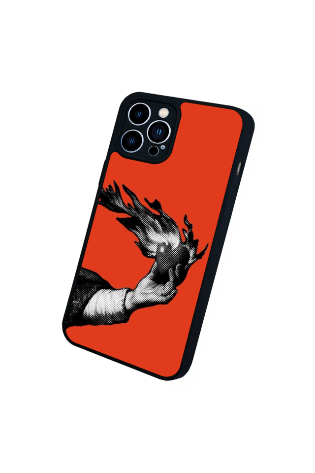 iPhone 13 Pro Max Uyumlu Kirmizi Tasarımlı Glossy Premium Kılıf
