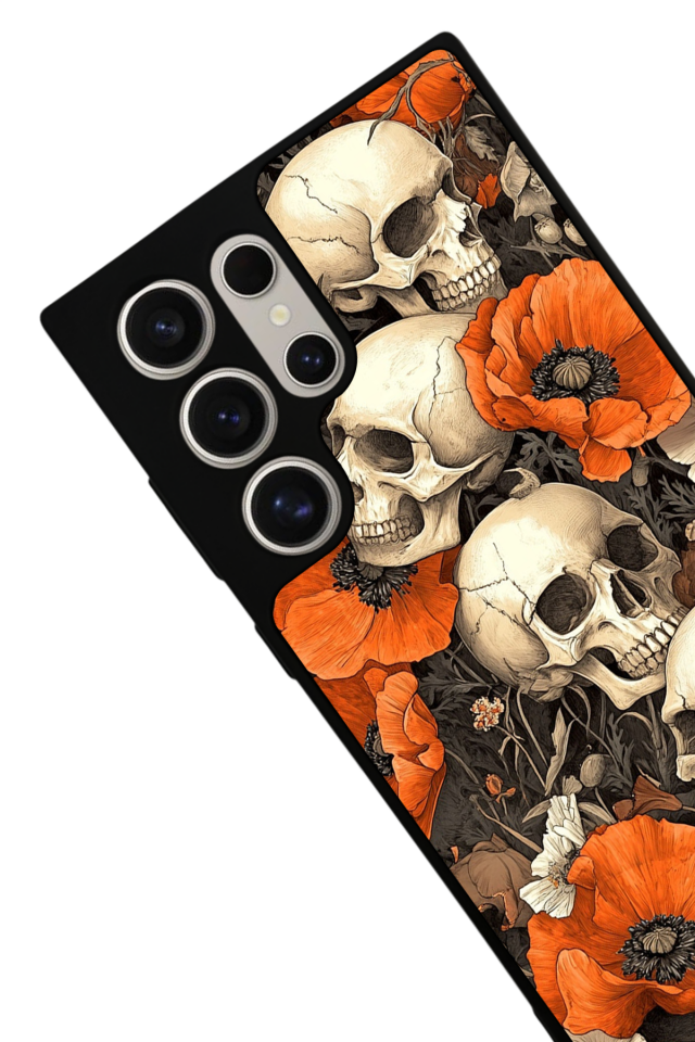 Samsung Galaxy S23 Ultra Uyumlu KuruKafa Tasarımlı Glossy Premium Kılıf