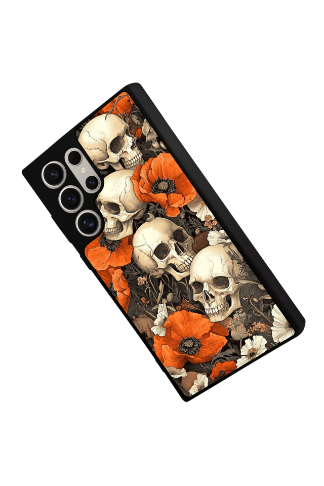 Samsung Galaxy S23 Ultra Uyumlu KuruKafa Tasarımlı Glossy Premium Kılıf