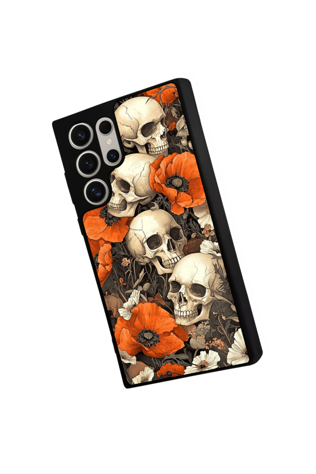 Samsung Galaxy S23 Ultra Uyumlu KuruKafa Tasarımlı Glossy Premium Kılıf