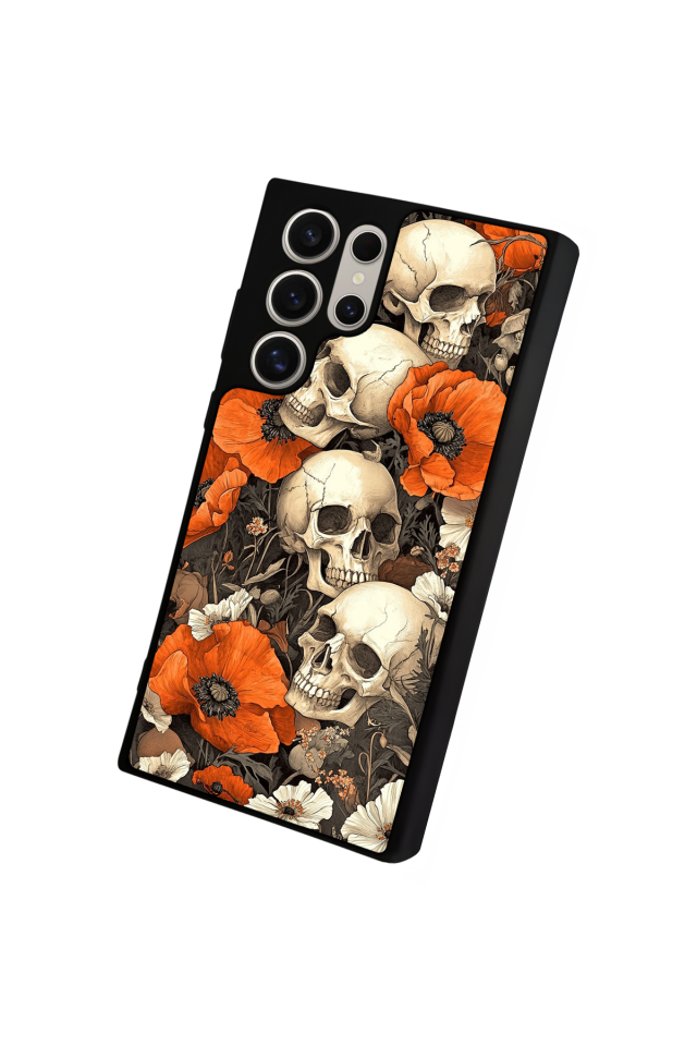 Samsung Galaxy S23 Ultra Uyumlu KuruKafa Tasarımlı Glossy Premium Kılıf