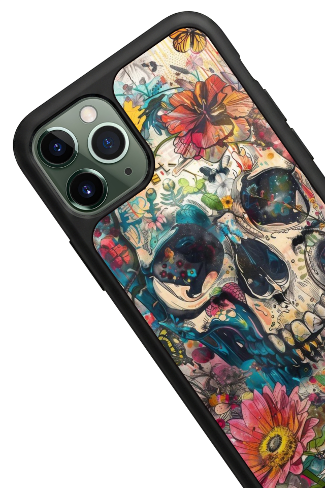 iPhone 11 Pro Uyumlu KuruKafa Tasarımlı Glossy Premium Kılıf