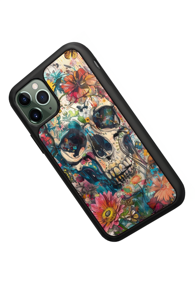 iPhone 11 Pro Uyumlu KuruKafa Tasarımlı Glossy Premium Kılıf