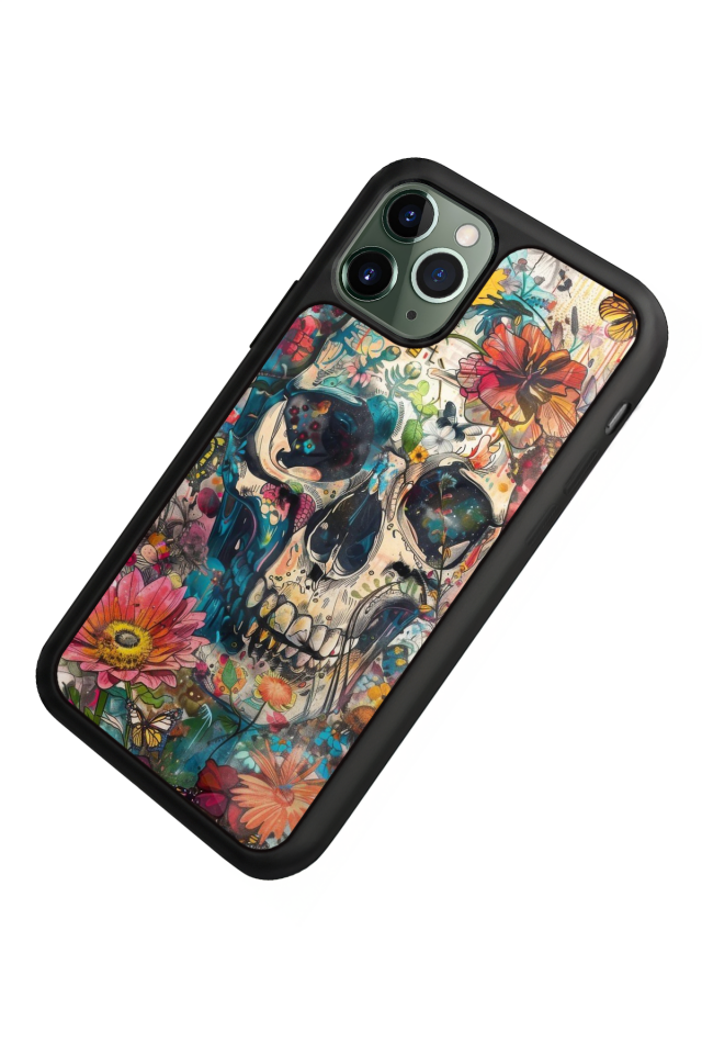 iPhone 11 Pro Uyumlu KuruKafa Tasarımlı Glossy Premium Kılıf