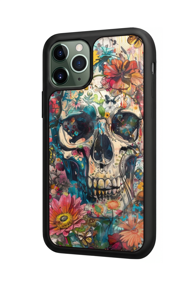 iPhone 11 Pro Uyumlu KuruKafa Tasarımlı Glossy Premium Kılıf