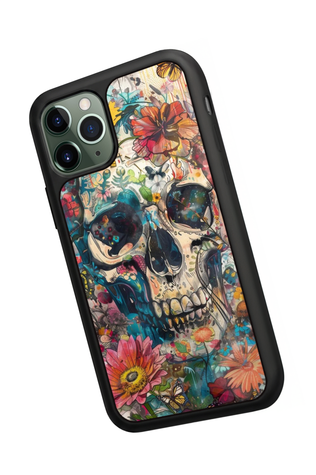 iPhone 11 Pro Uyumlu KuruKafa Tasarımlı Glossy Premium Kılıf