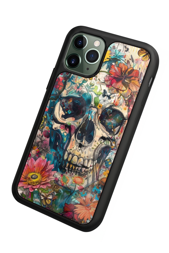 iPhone 11 Pro Uyumlu KuruKafa Tasarımlı Glossy Premium Kılıf