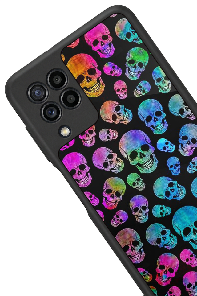 Samsung Galaxy M22 Uyumlu KuruKafa Tasarımlı Glossy Premium Kılıf