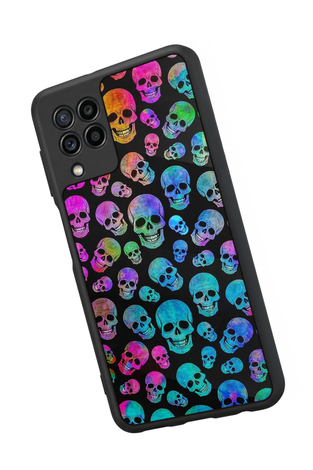 Samsung Galaxy M22 Uyumlu KuruKafa Tasarımlı Glossy Premium Kılıf