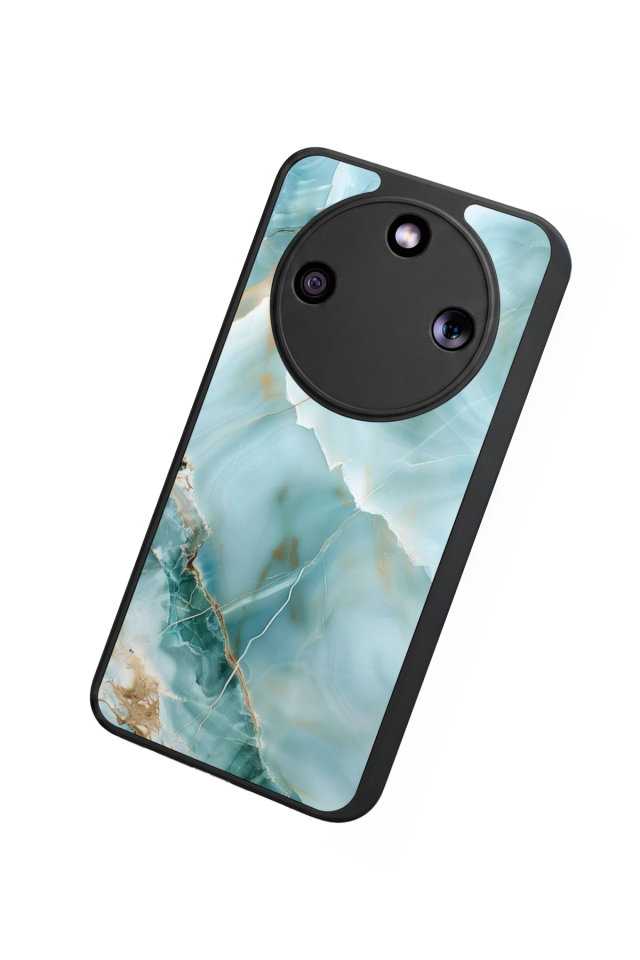 Honor Magic 8 Lite Uyumlu Mermer Marble Tasarımlı Glossy Premium Kılıf