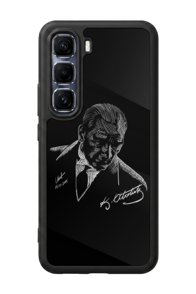 Infinix Hot 60 Pro Plus Uyumlu Mustafa Kemal Ataturk Tasarımlı Glossy Premium Kılıf