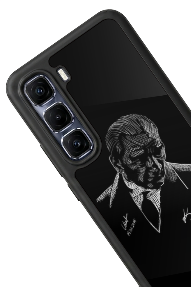 Infinix Hot 60 Pro Plus Uyumlu Mustafa Kemal Ataturk Tasarımlı Glossy Premium Kılıf
