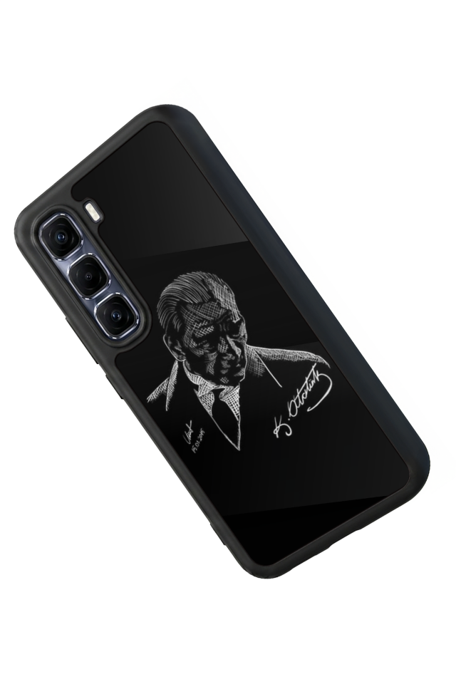 Infinix Hot 60 Pro Plus Uyumlu Mustafa Kemal Ataturk Tasarımlı Glossy Premium Kılıf