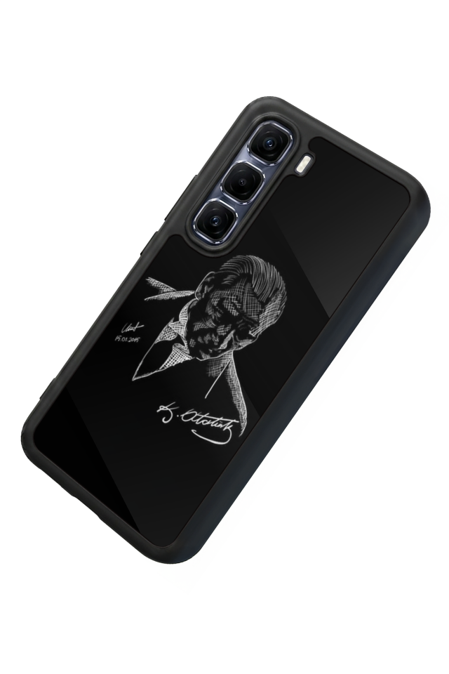 Infinix Hot 60 Pro Plus Uyumlu Mustafa Kemal Ataturk Tasarımlı Glossy Premium Kılıf
