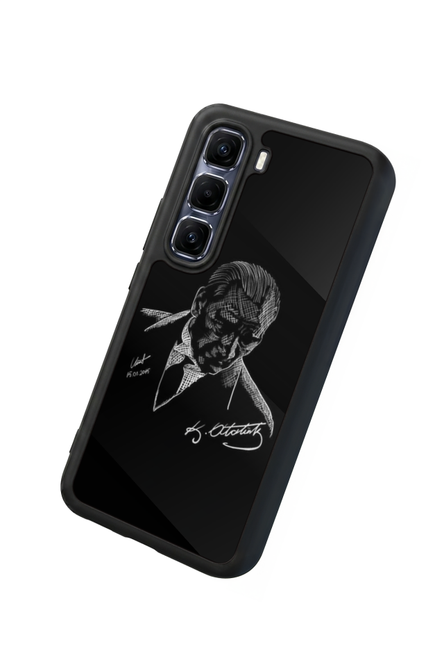 Infinix Hot 60 Pro Plus Uyumlu Mustafa Kemal Ataturk Tasarımlı Glossy Premium Kılıf