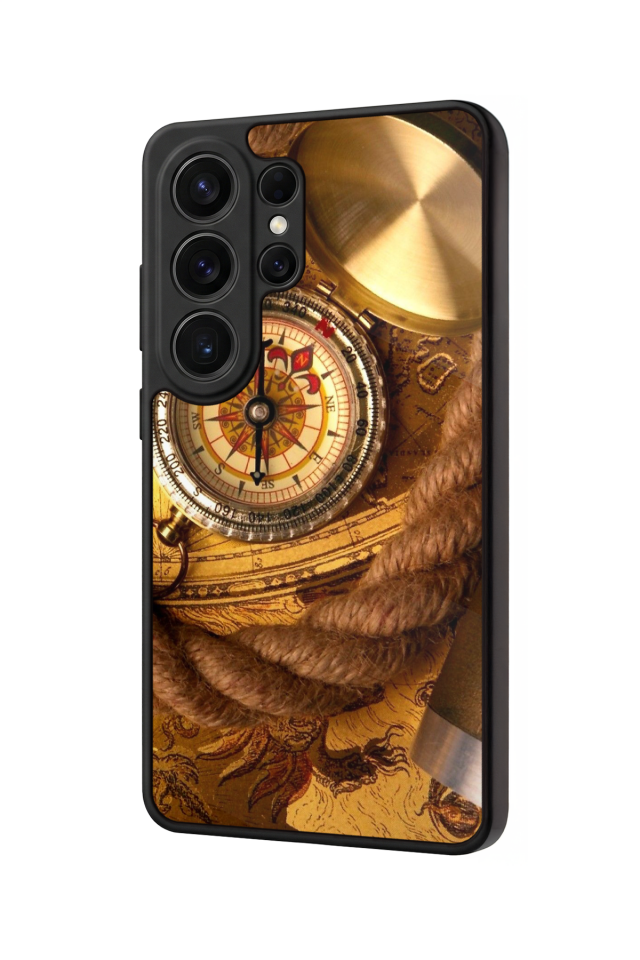 Samsung Galaxy S26 Ultra Uyumlu Pusula Tasarımlı Glossy Premium Kılıf