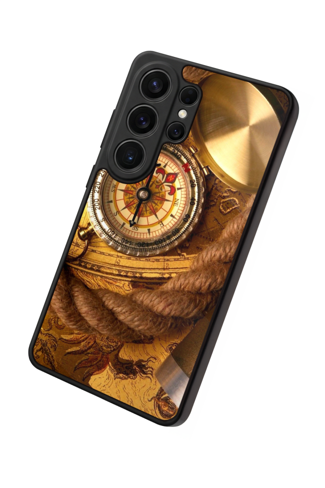 Samsung Galaxy S26 Ultra Uyumlu Pusula Tasarımlı Glossy Premium Kılıf