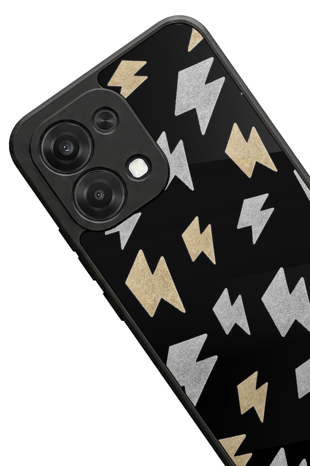 Oppo A6 Pro Uyumlu Simsek Tasarımlı Glossy Premium Kılıf