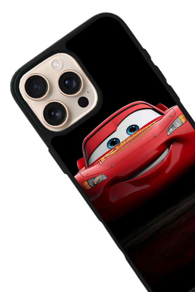 iPhone 14 Pro Uyumlu Simsek McQueen Tasarımlı Glossy Premium Kılıf