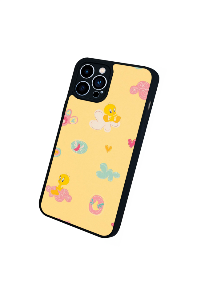 iPhone 12 Pro Max Uyumlu Tweety Tasarımlı Glossy Premium Kılıf