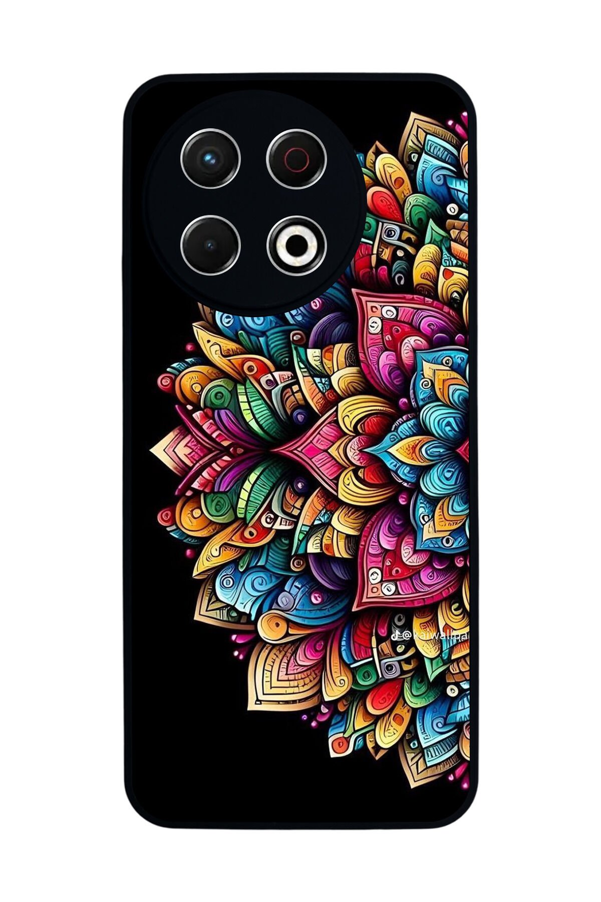 Tecno Spark 30 Pro Uyumlu Mandala Tasarımlı Glossy Premium Kılıf