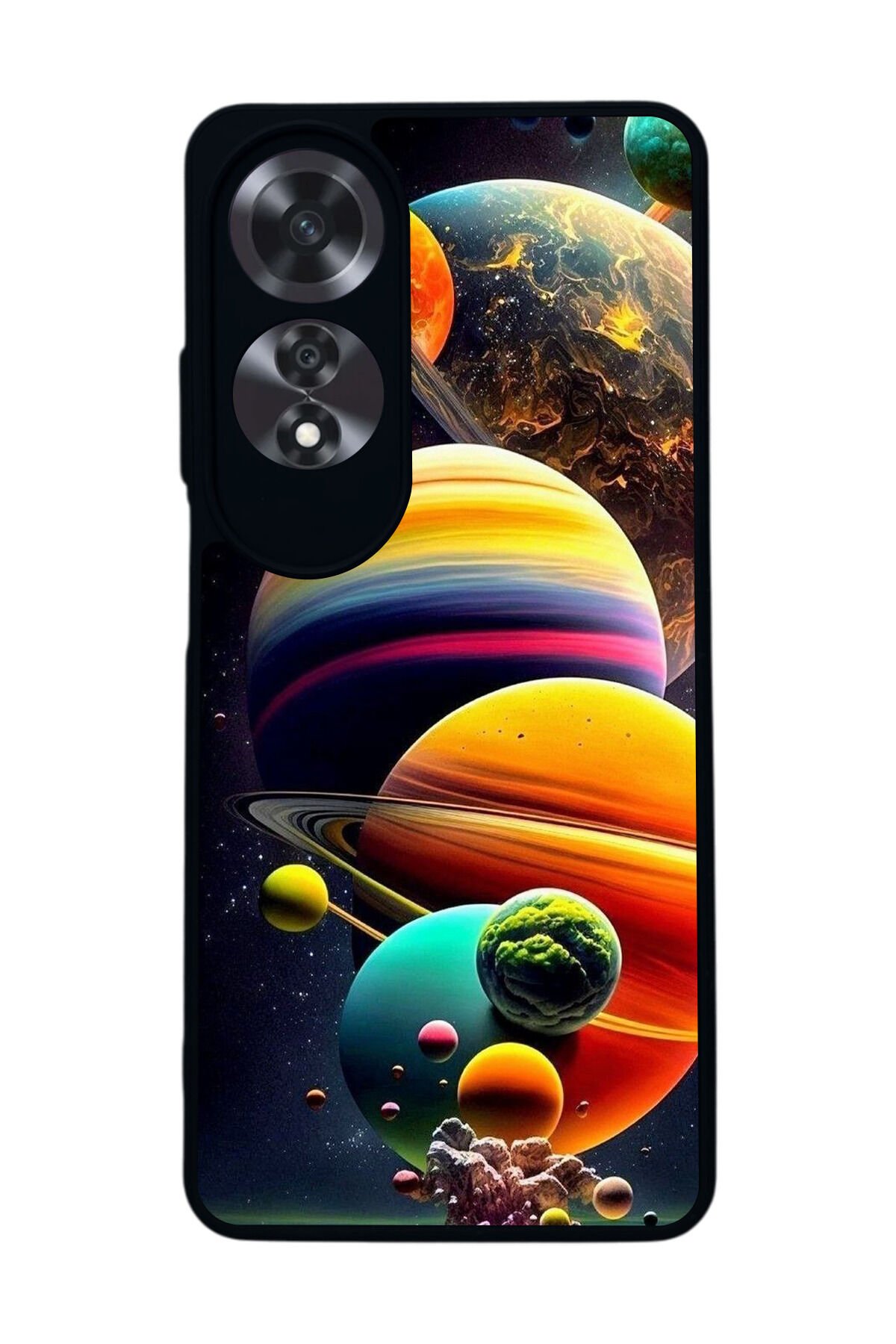 Oppo A60 Mat Siyah uyumlu Kılıf – Yumuşak Silikon, Koruyucu, Şok Emici Kapak