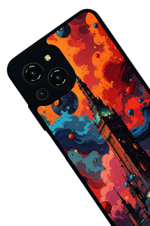 Reeder S23 Pro Max Uyumlu Abstract Tasarımlı Glossy Premium Kılıf