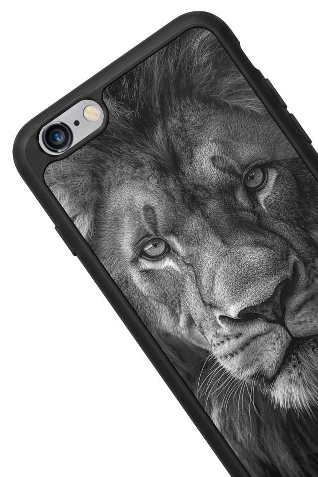 iPhone 6s Plus Uyumlu Aslan Tasarımlı Glossy Premium Kılıf
