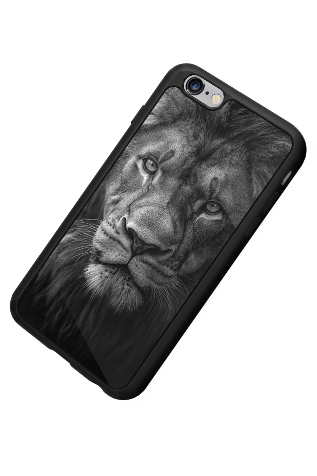 iPhone 6s Plus Uyumlu Aslan Tasarımlı Glossy Premium Kılıf