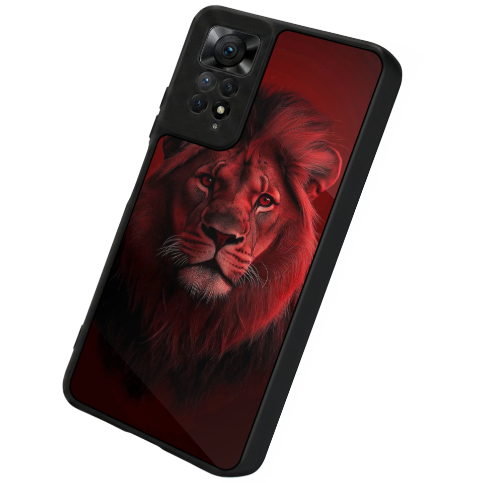 Xiaomi Redmi Note 11 Pro Uyumlu Aslan Tasarımlı Glossy Premium Kılıf