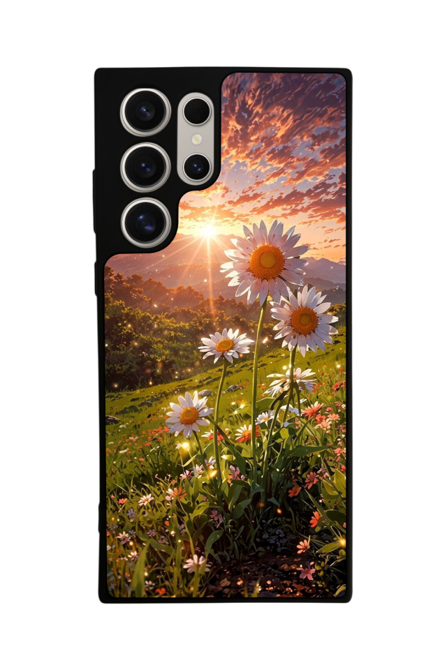 Samsung Galaxy S22 Ultra Uyumlu Cicek Tasarımlı Glossy Premium Kılıf