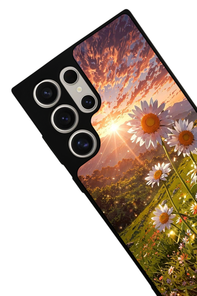 Samsung Galaxy S22 Ultra Uyumlu Cicek Tasarımlı Glossy Premium Kılıf