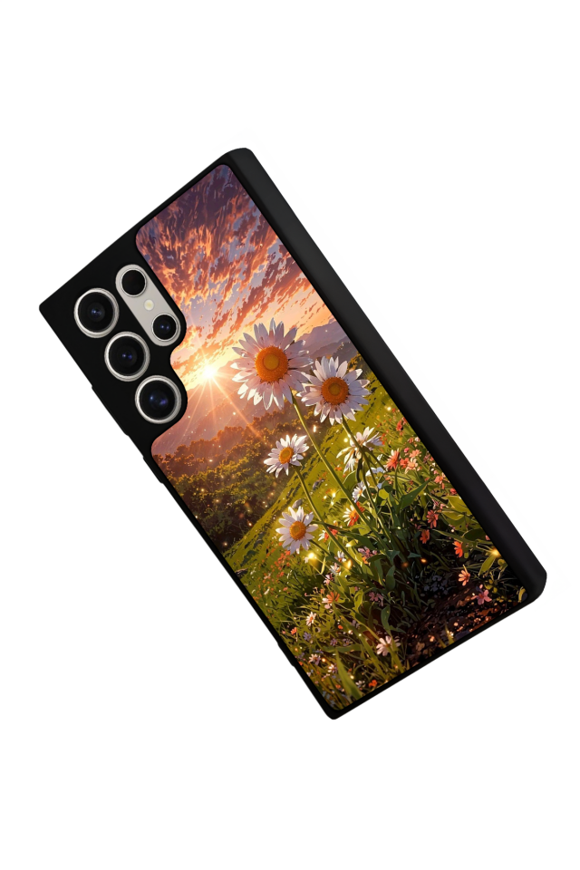 Samsung Galaxy S22 Ultra Uyumlu Cicek Tasarımlı Glossy Premium Kılıf