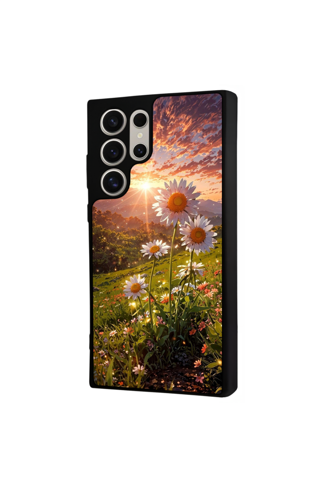 Samsung Galaxy S22 Ultra Uyumlu Cicek Tasarımlı Glossy Premium Kılıf