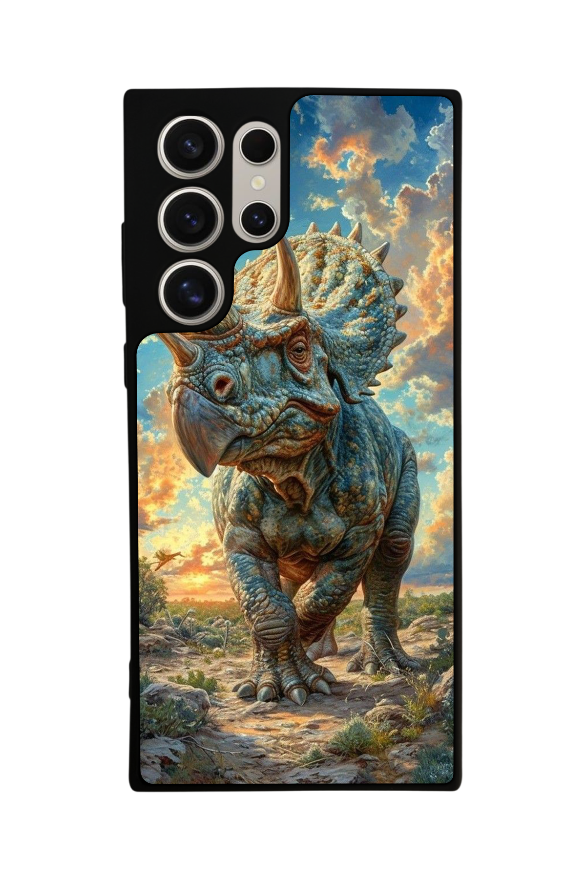 Samsung Galaxy S23 Ultra Uyumlu Dinazor Tasarımlı Glossy Premium Kılıf