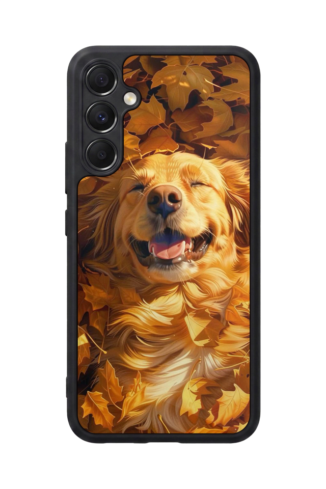 Samsung Galaxy M34 Uyumlu Golden Kopek Tasarımlı Glossy Premium Kılıf