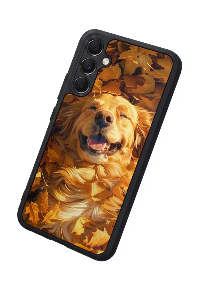 Samsung Galaxy M34 Uyumlu Golden Kopek Tasarımlı Glossy Premium Kılıf