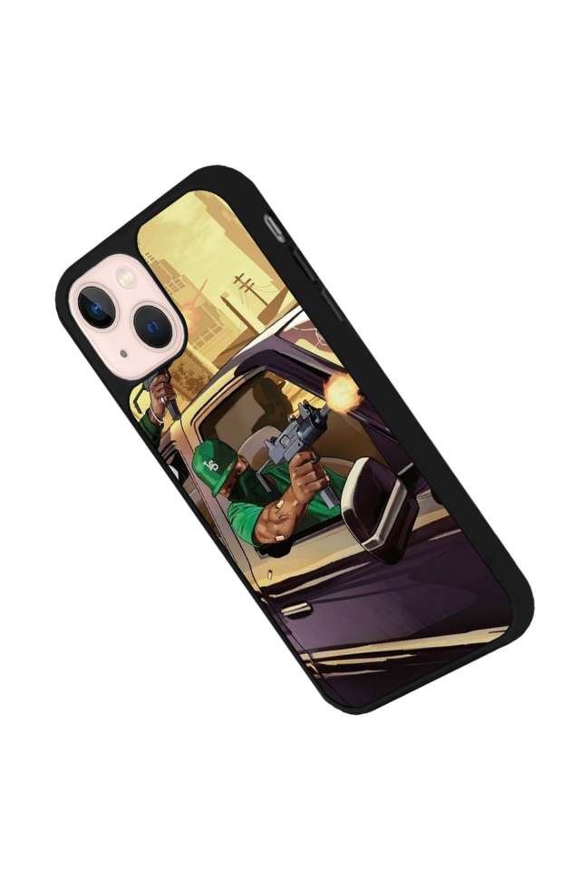 iPhone 13 Mini Uyumlu GTA Tasarımlı Glossy Premium Kılıf