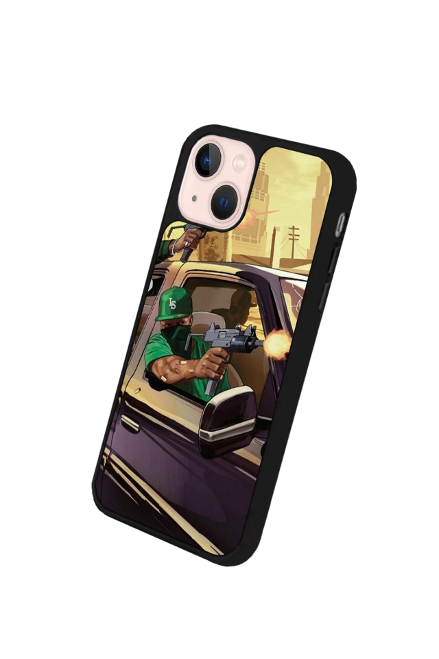 iPhone 13 Mini Uyumlu GTA Tasarımlı Glossy Premium Kılıf