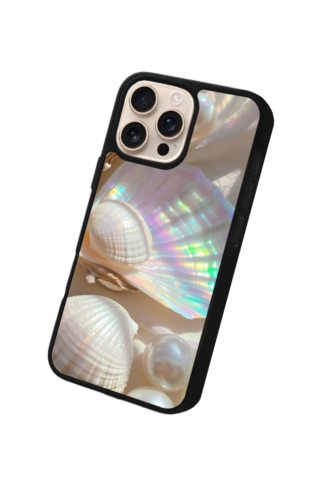 iPhone 15 Pro Uyumlu  İnci Tasarımlı Glossy Premium Kılıf