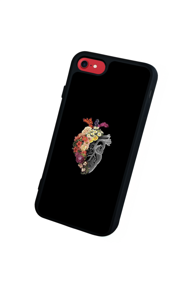 iPhone SE Uyumlu Kalp Love Tasarımlı Glossy Premium Kılıf